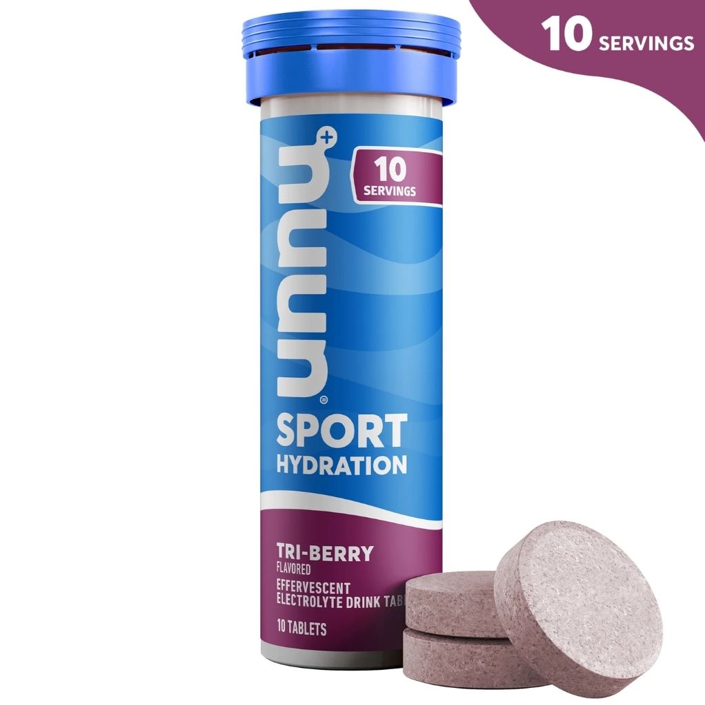 Nuun Sport Hydration Effervescent Electrolyte Tablets - Triberry Flavor, Pack of 10's