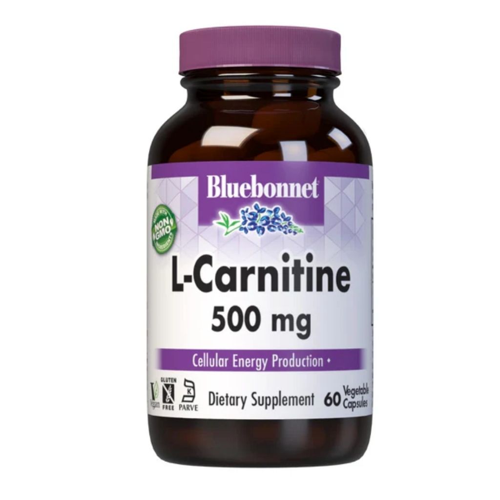 Bluebonnet L-Carnitine 500mg Supplement Capsules, Pack of 60's