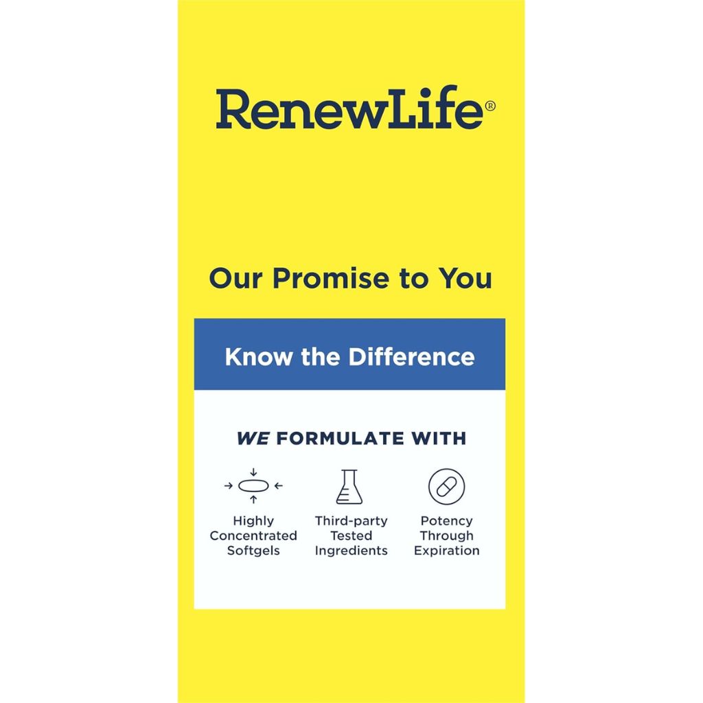 Renew Life Critical Omega 850mg Omega-3 Fish Oil Softgels, Pack of 60's