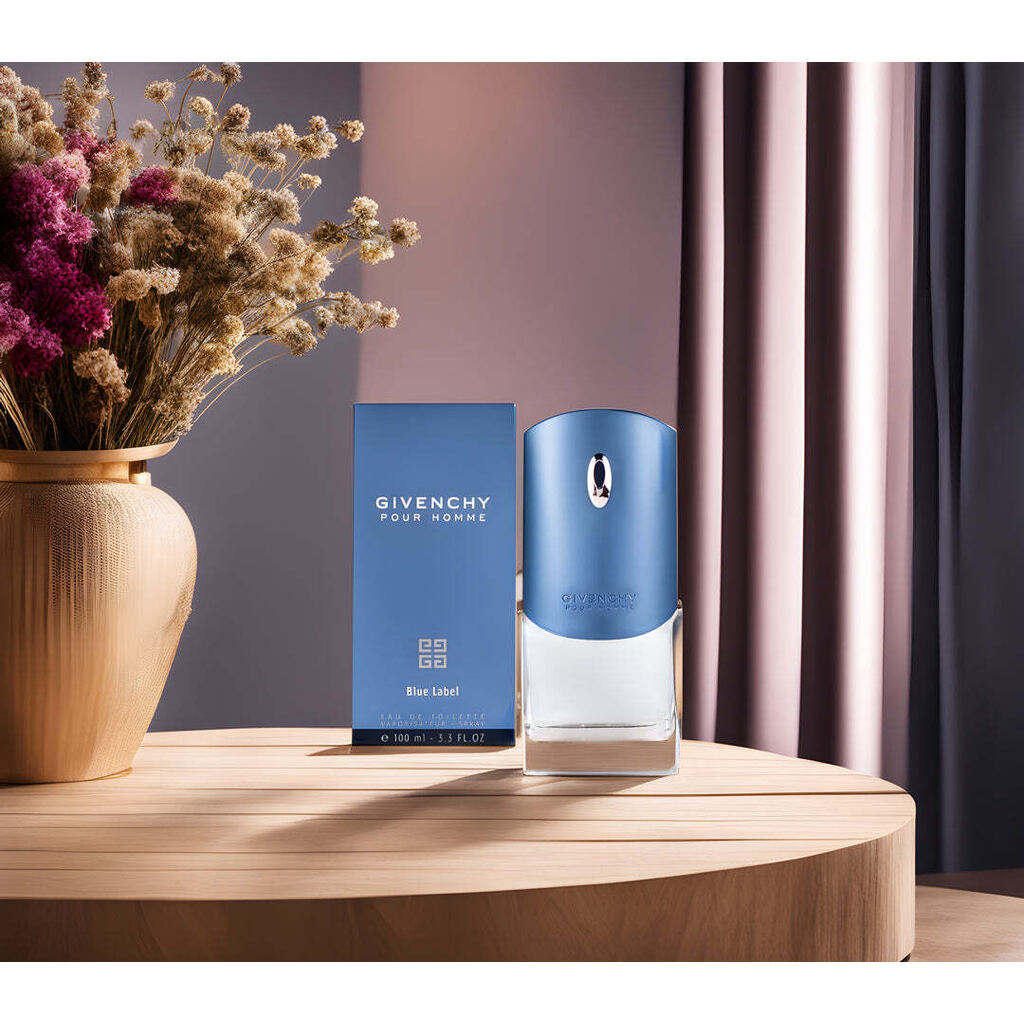 Givenchy Pour Homme Blue Label Eau De Toilette For Men - Woody Spicy Fragrance 100ml 