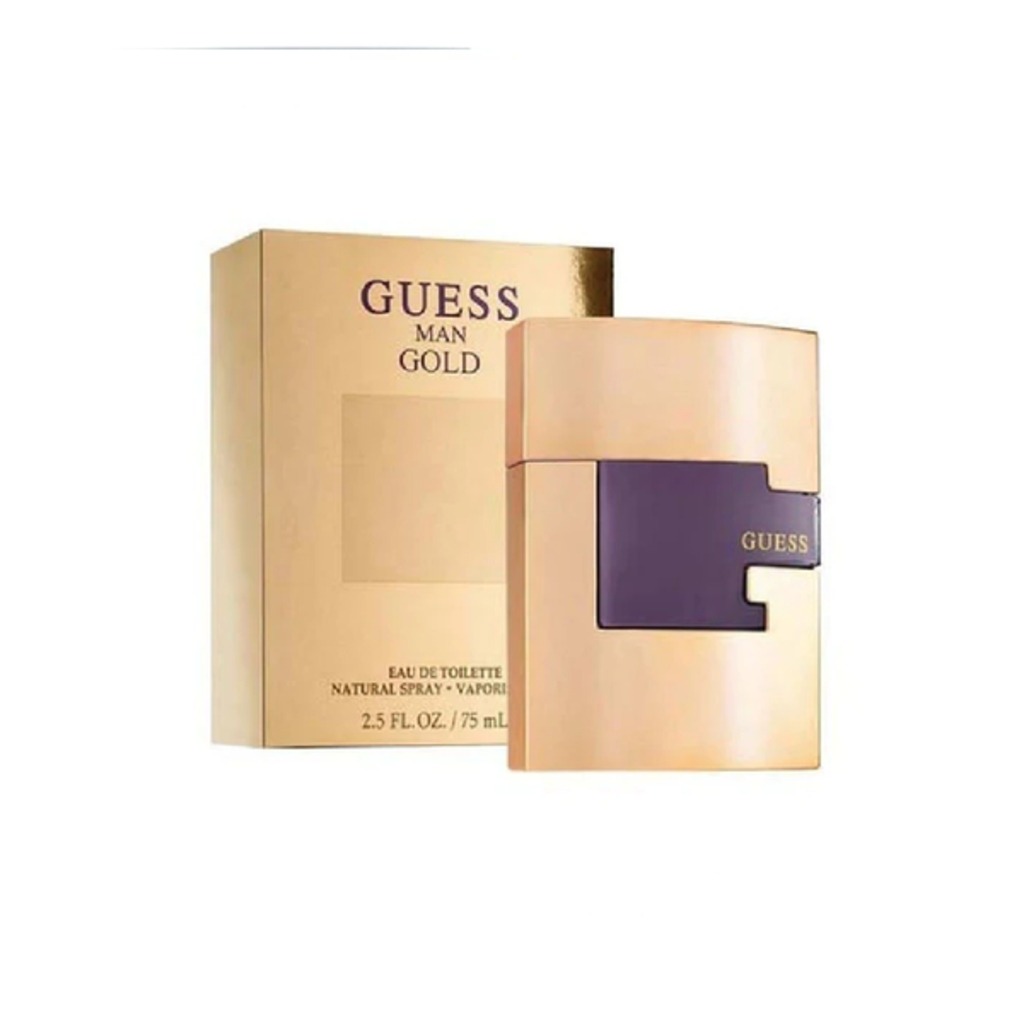 Guess Gold Eau De Toilette For Men - Warm Spicy Luxury Fragrance 75ml