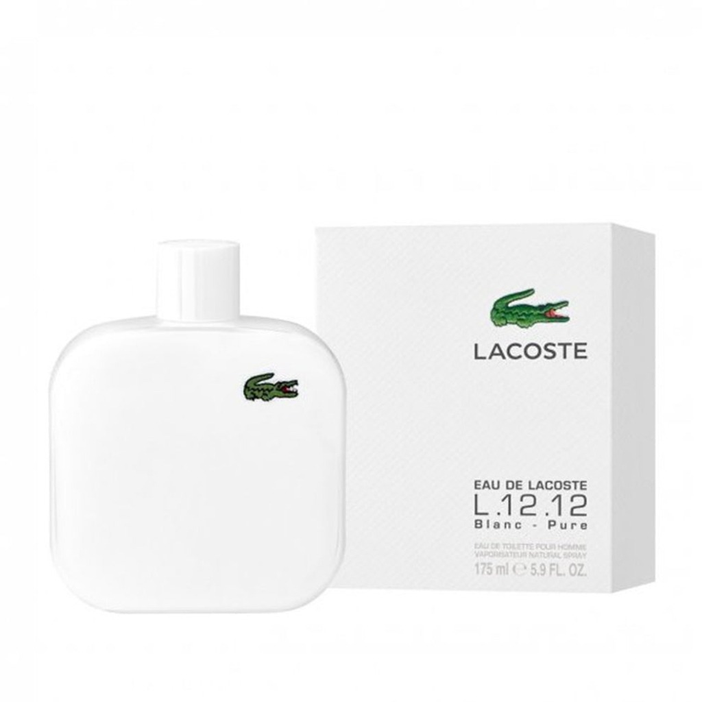Lacoste, L.12.12 Blanc Eau De Toilette For Men - Woody Aromatic Fragrance 175ml