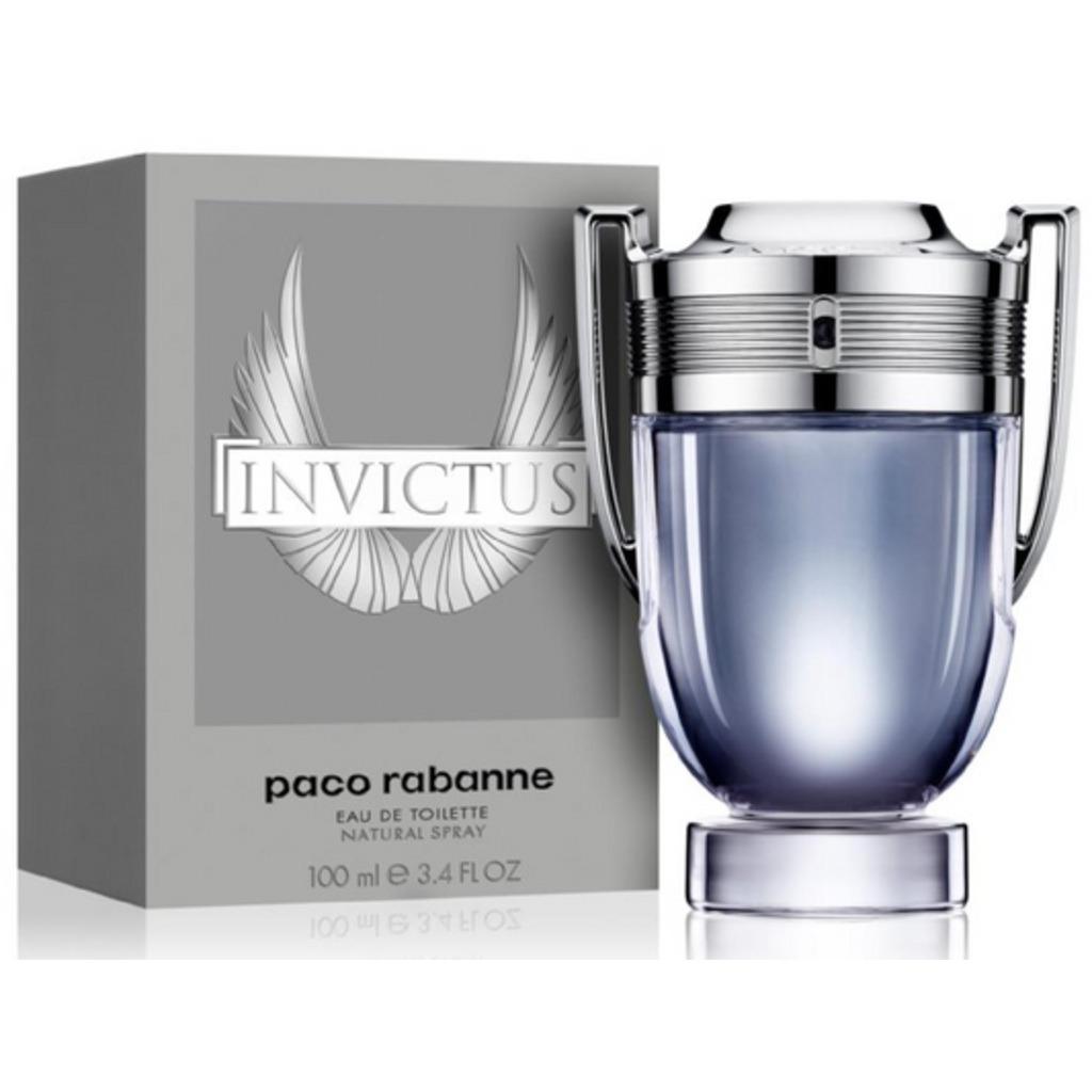 Paco Rabanne Invictus Eau De Toilette For Men - Woody Aquatic Luxury Fragrance 100ml
