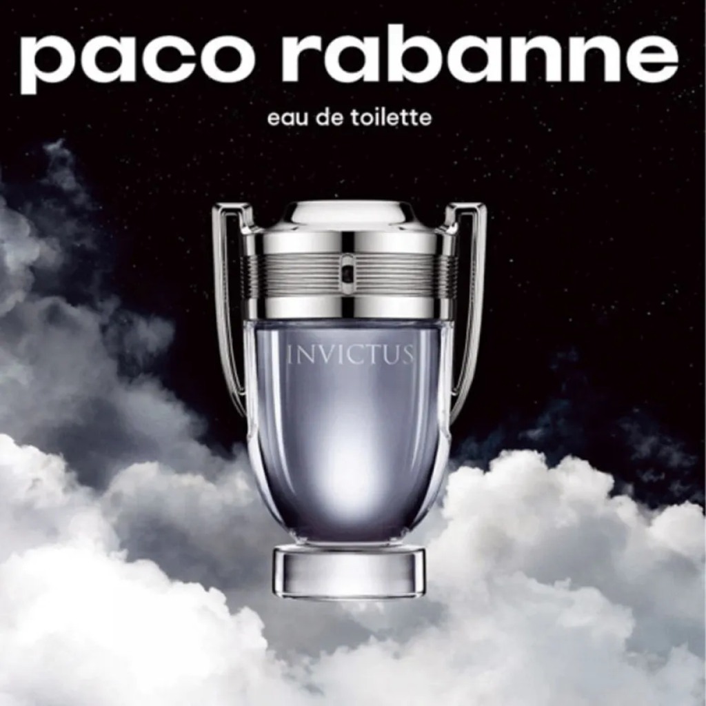 Paco Rabanne Invictus Eau De Toilette For Men - Woody Aquatic Luxury Fragrance 100ml