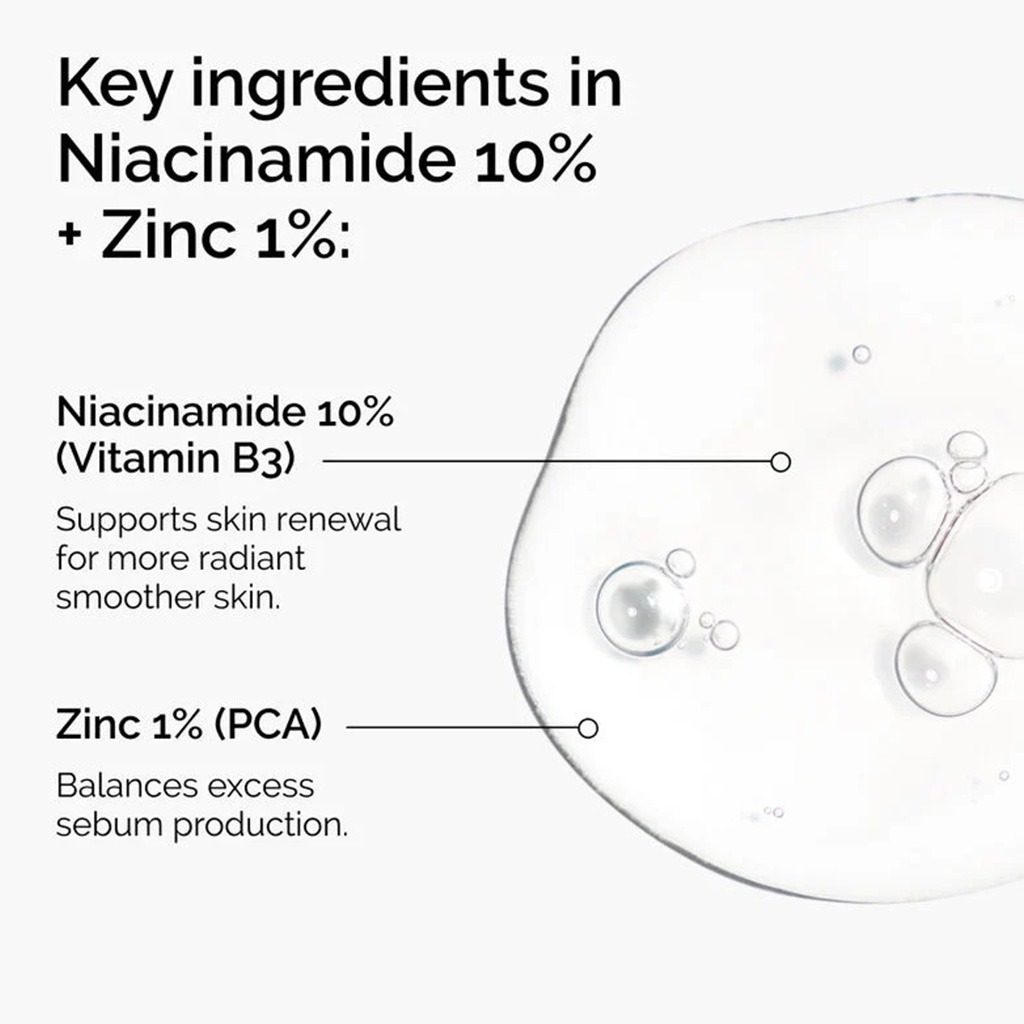 The Ordinary Niacinamide 10% + Zinc 1% Serum For Blemish Prone Skin 60ml