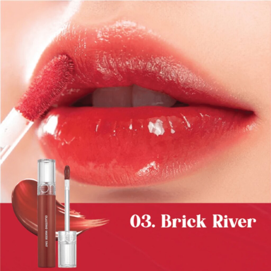 Rom&nd Glasting Water Lip Tint With Glossy Finish, Color - 03 Brick River 4g