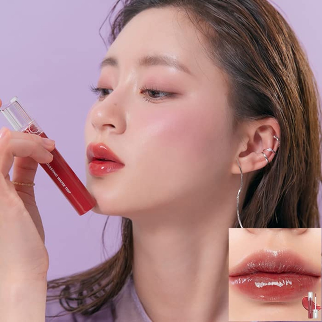 Rom&nd Glasting Water Lip Tint With Glossy Finish, Color - 08 Rose Stream 4g