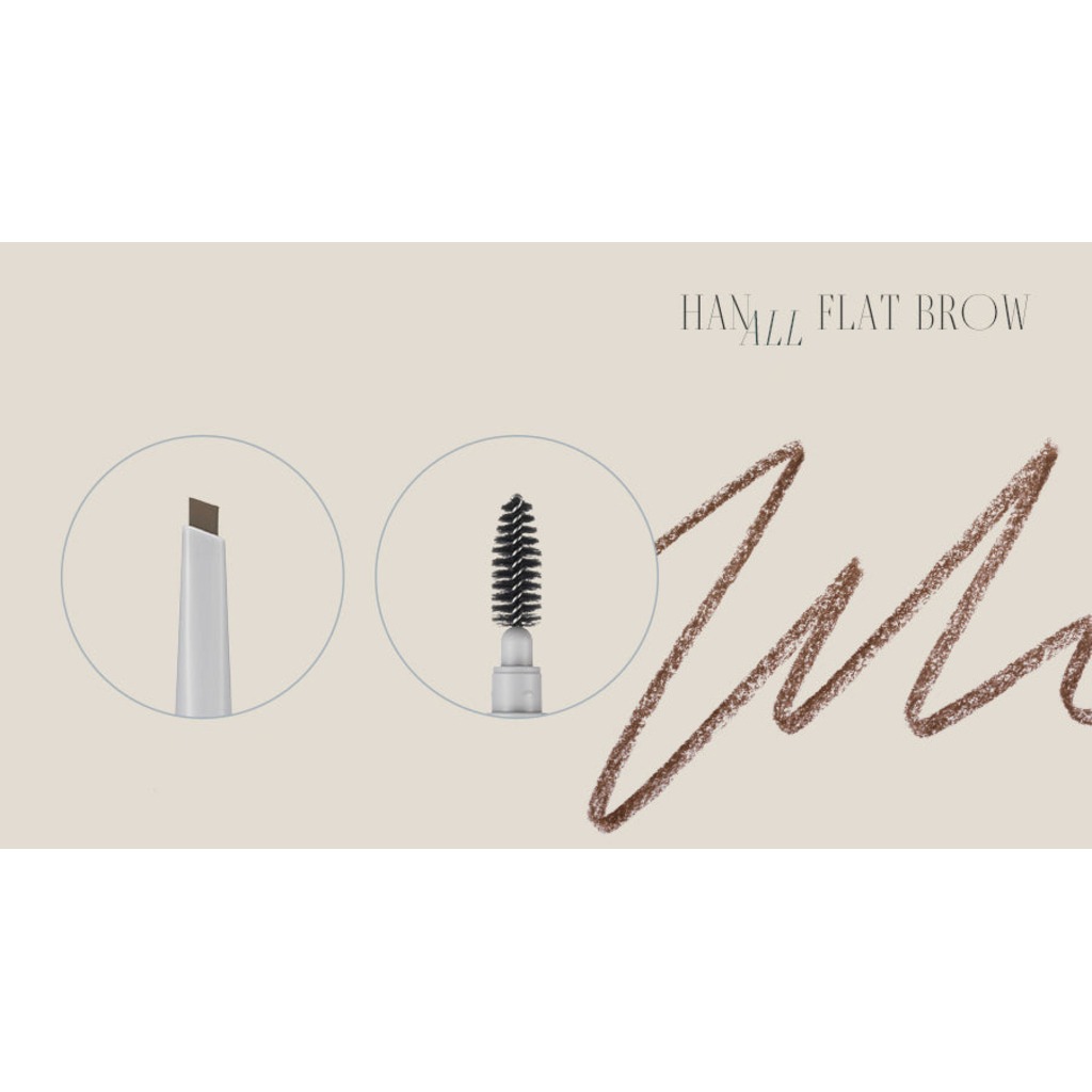 Rom&nd Han All Flat Brow Eyebrow Pencil, Shade - W2 Mild Woody 0.17g