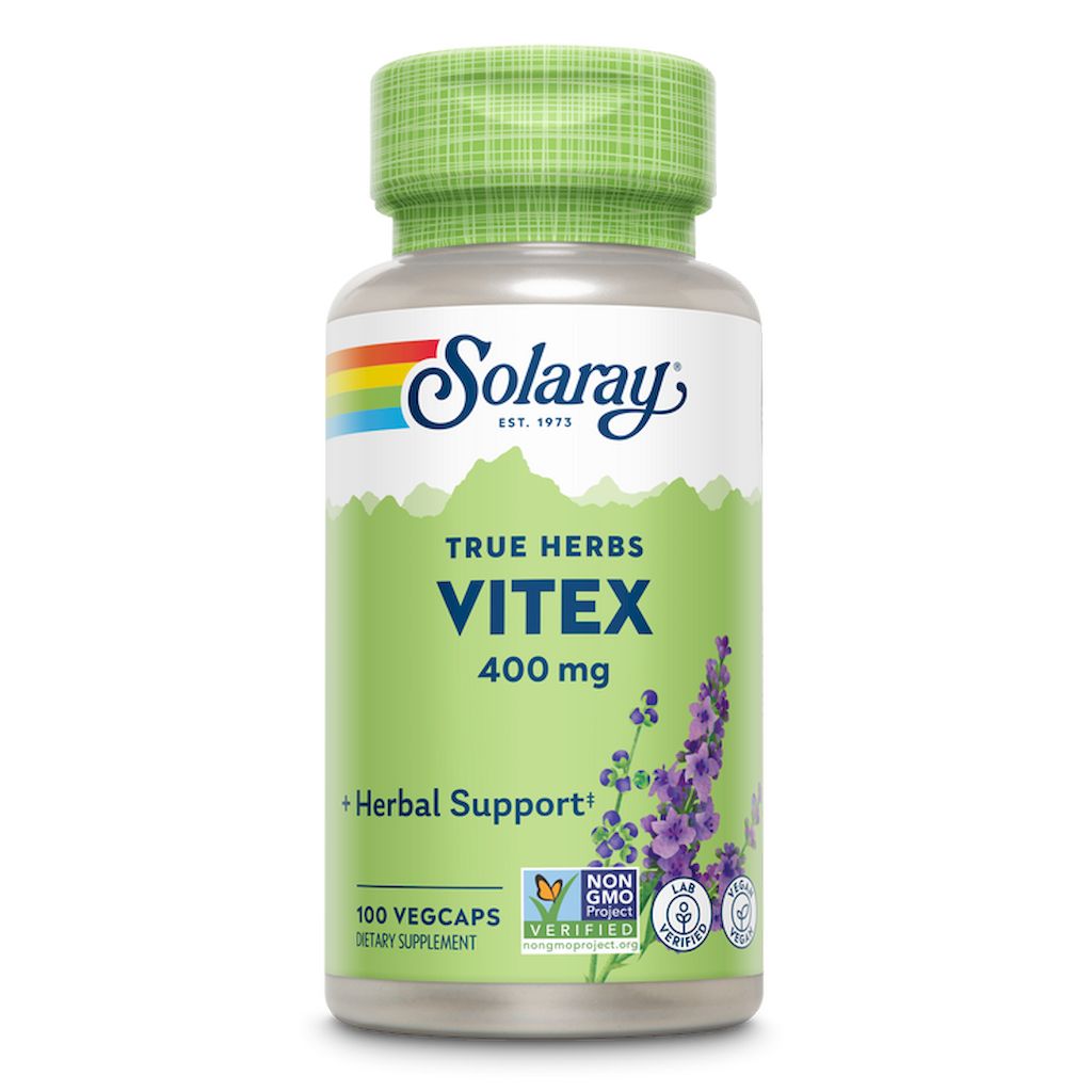 Solaray Vitex Berry 400mg Women’s Supplement Veg Capsules, Pack of 100's