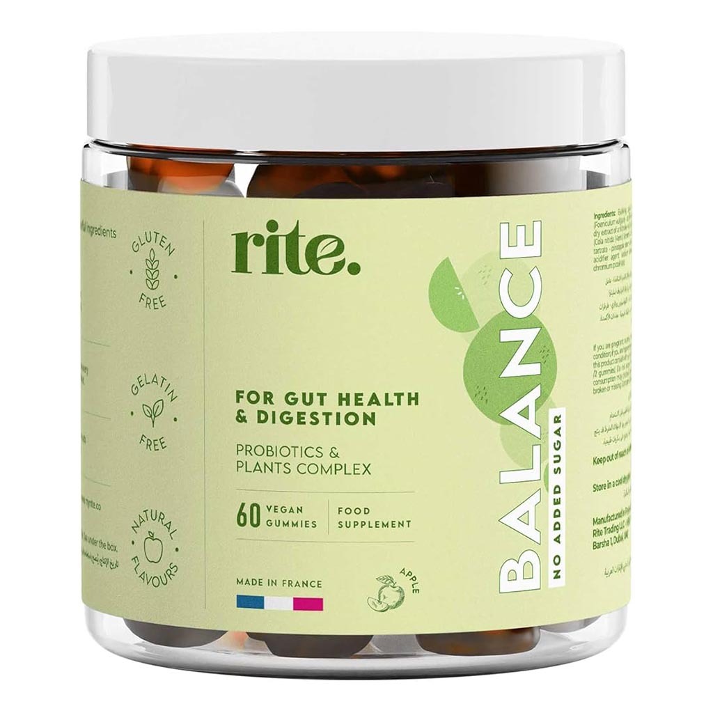 Rite Balance Gummies For Gut Health & Digestion, Pack of 60's