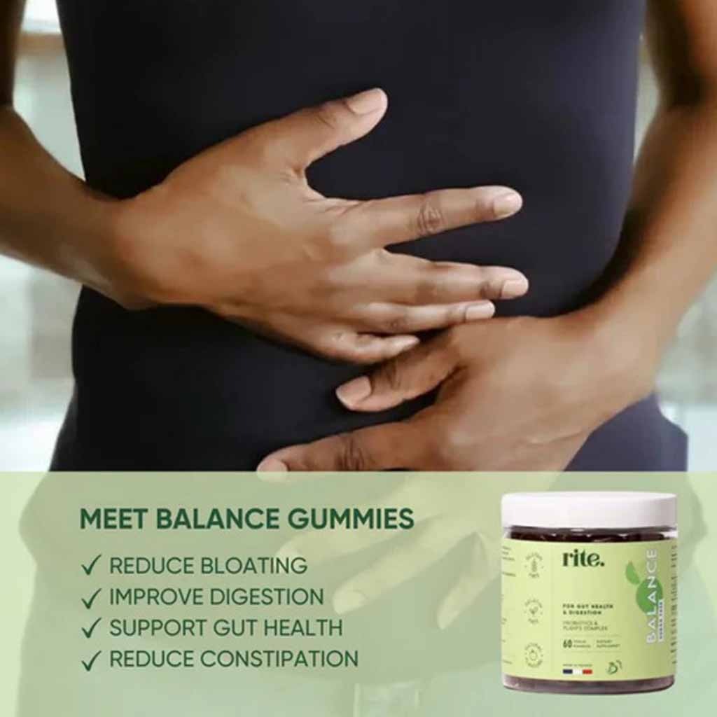 Rite Balance Gummies For Gut Health & Digestion, Pack of 60's