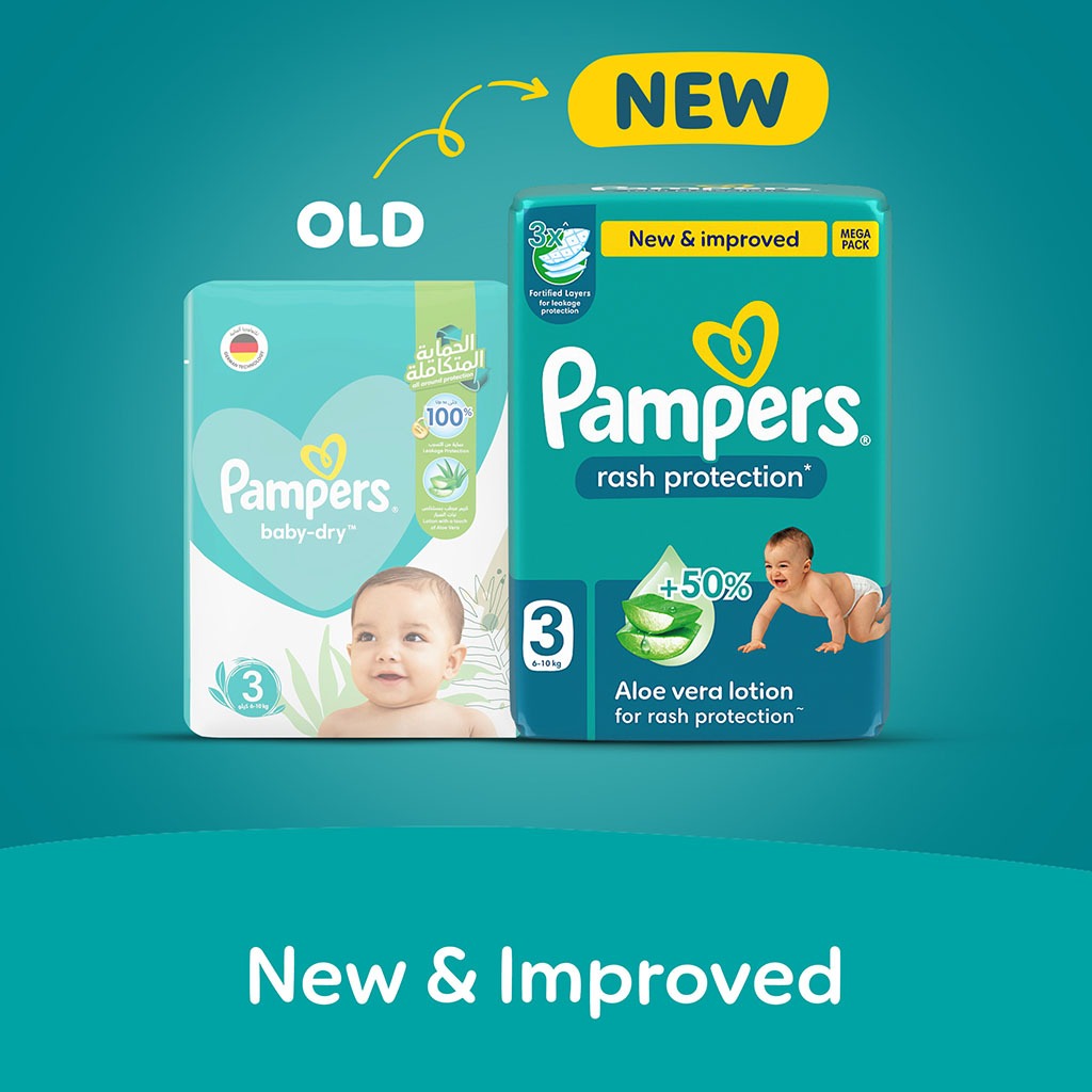 Pampers Rash Protection Size 3, 6-10kg Baby Diapers, Pack of 136's