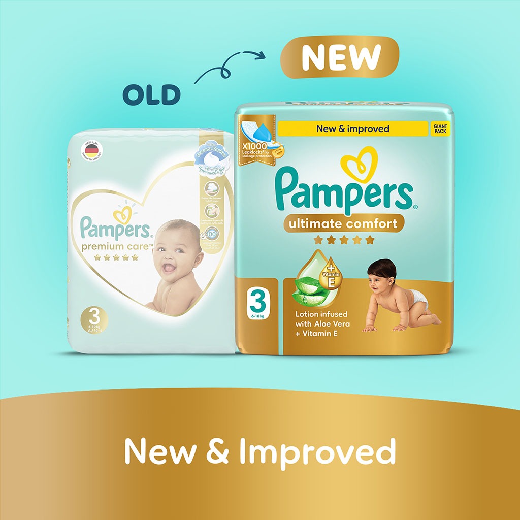 Pampers Ultimate Comfort Size 3, 6-10kg Baby Diapers, Pack of 84's