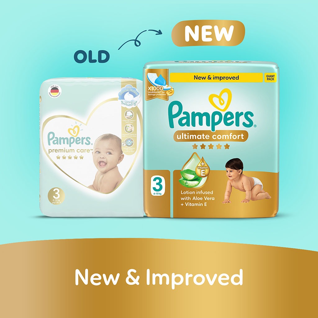 Pampers Ultimate Comfort Size 3, 6-10kg Baby Diapers, Pack of 232's