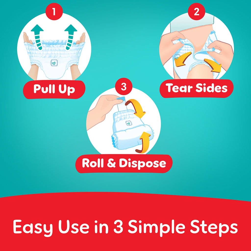 Pampers Rash Protection Size 5, 12-18kg Baby Diaper Pants, Pack of 96's