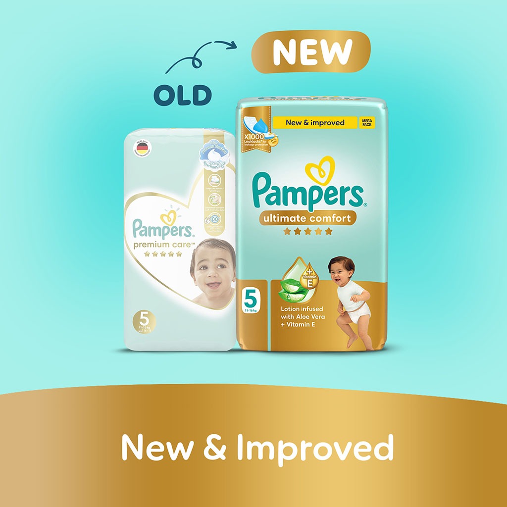Pampers Ultimate Comfort Size 5, 11-16kg Baby Diapers, Pack of 168's