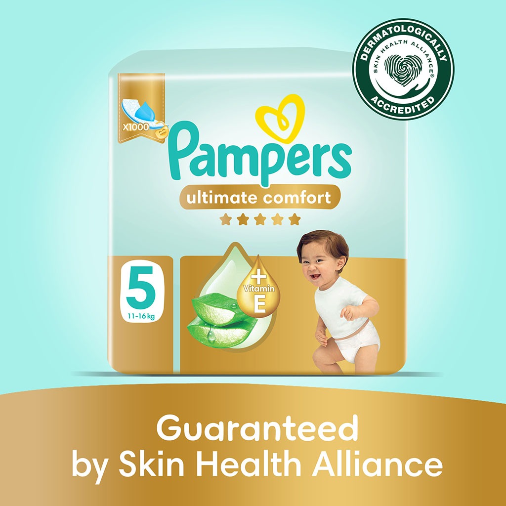 Pampers Ultimate Comfort Size 5, 11-16kg Baby Diapers, Pack of 168's