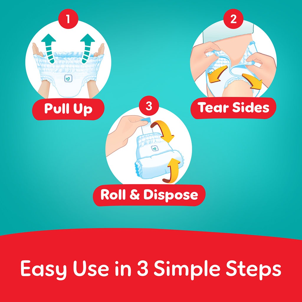 Pampers Rash Protection Size 6, 16+kg Baby Diaper Pants, Pack of 34's