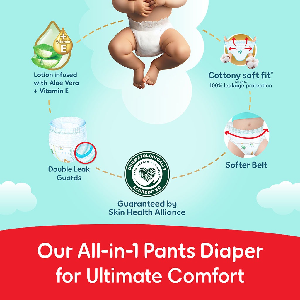 Pampers Ultimate Comfort Size 6, 16+kg Baby Diaper Pants, Pack of 34's