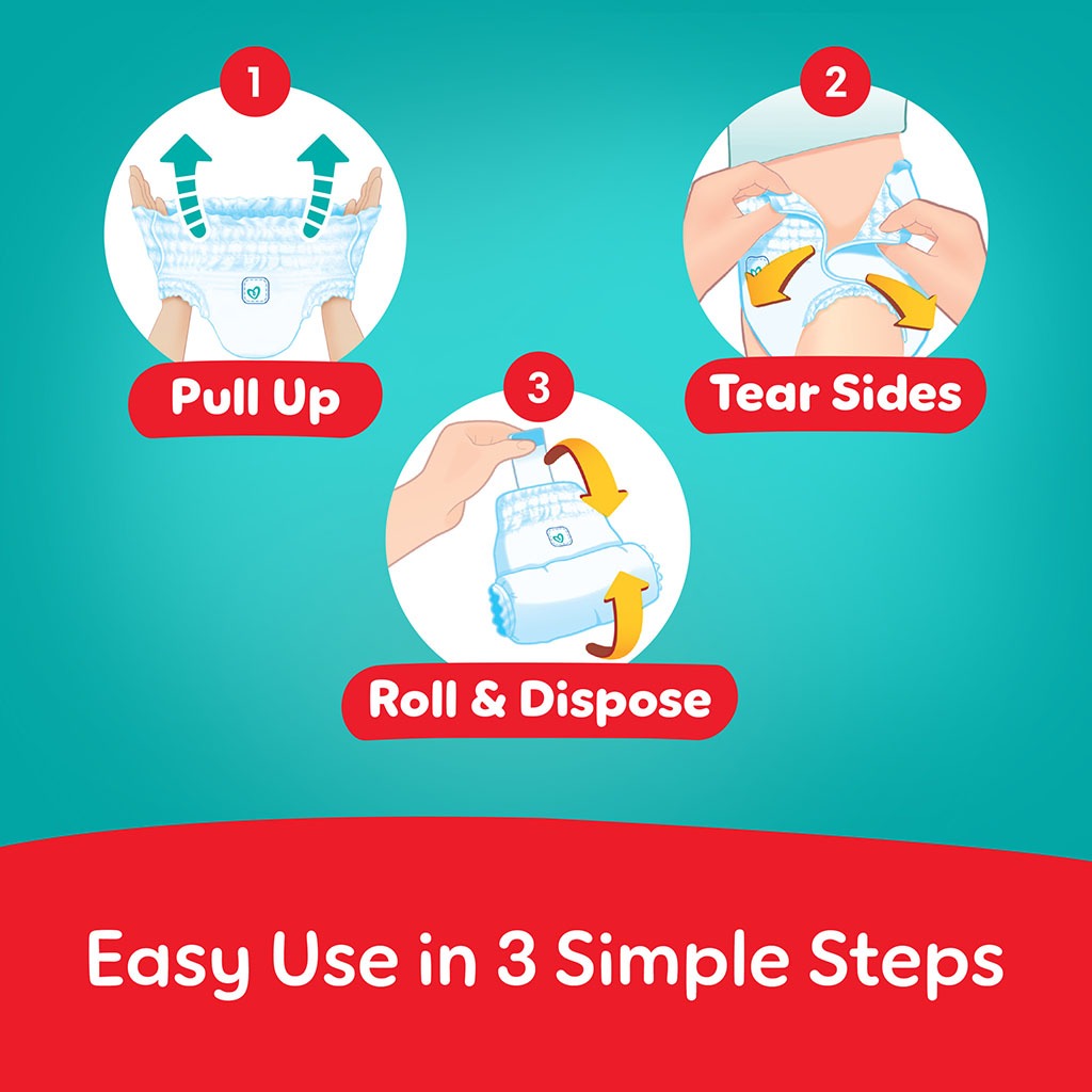 Pampers Rash Protection Size 5, 12-18kg Baby Diaper Pants, Pack of 72's