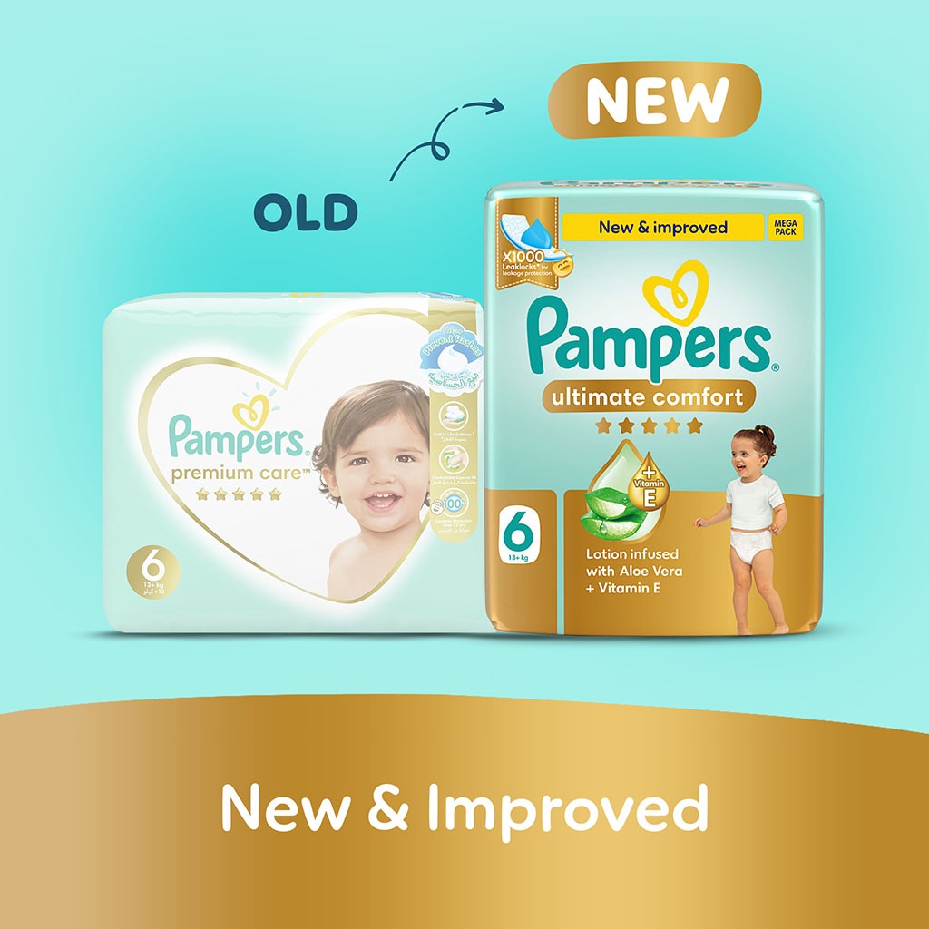 Pampers Ultimate Comfort Size 6, 13+kg Baby Diapers, Pack of 120's
