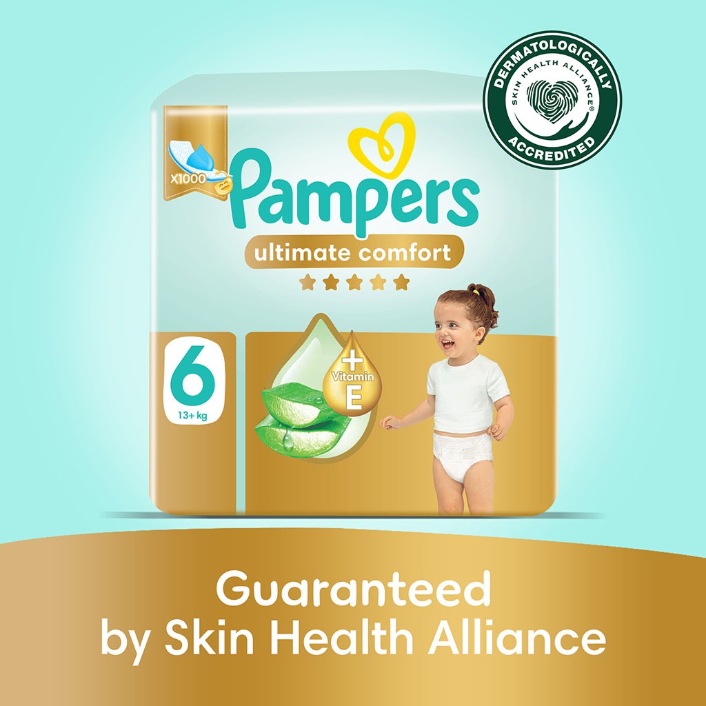 Pampers Ultimate Comfort Size 6, 13+kg Baby Diapers, Pack of 120's