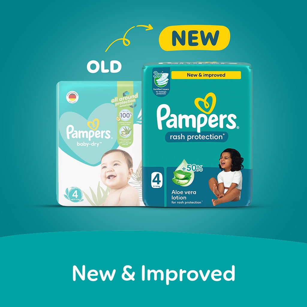 Pampers Rash Protection Size 5, 11-16kg Baby Diapers, Pack of 16's