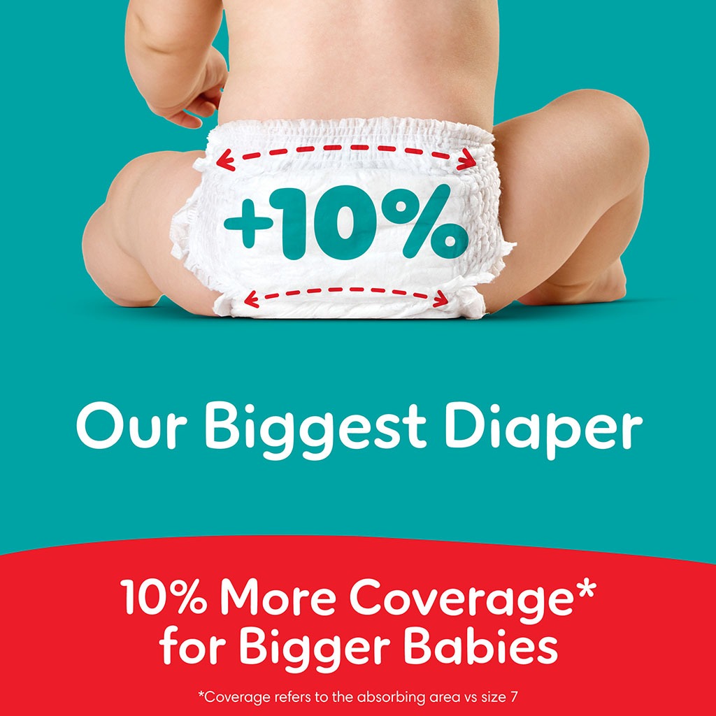 Pampers Rash Protection Size 8, 19+kg Baby Diaper Pants, Pack of 26's