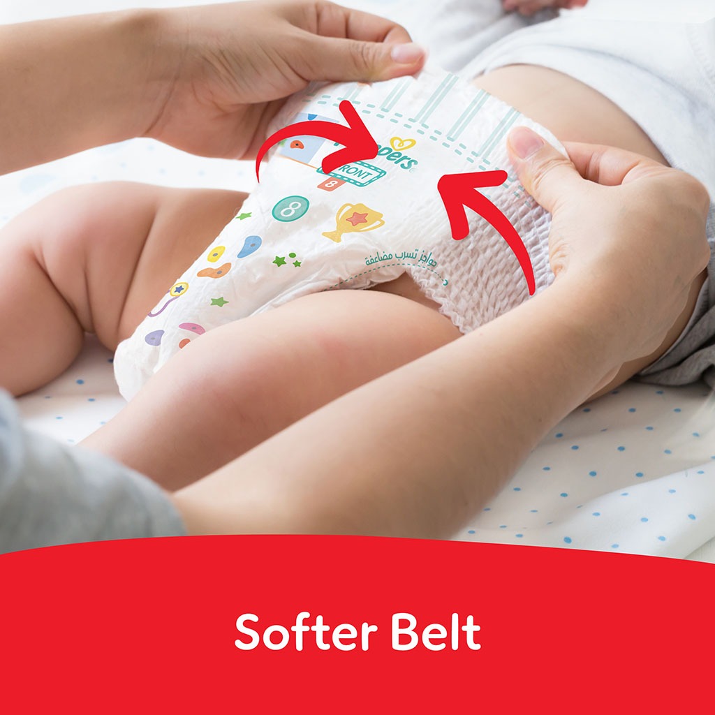 Pampers Rash Protection Size 8, 19+kg Baby Diaper Pants, Pack of 26's