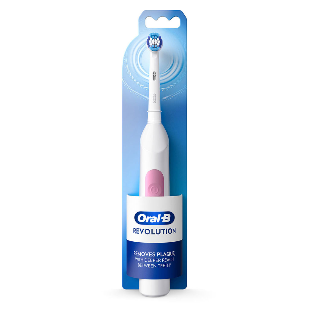 Oral B Revolution Battery Powered Toothbrush - White