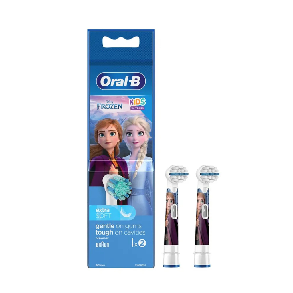 Oral B Disney Frozen II Extra Electric Toothbrush Heads Replacement, Pack of 2's