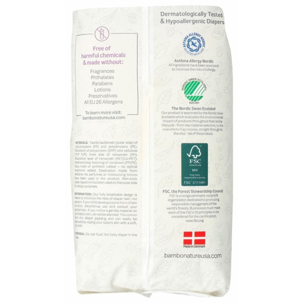 Bambo Nature Dream Size 2, 3-6kg Eco-Friendly Baby Diapers, Pack of 32's