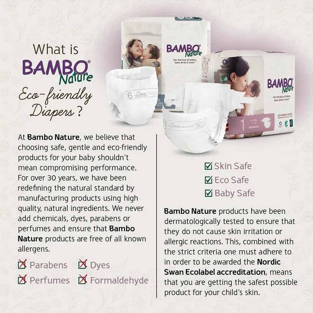 Bambo Nature Dream Size 4, 7-14kg Eco-Friendly Baby Diapers, Pack of 27's