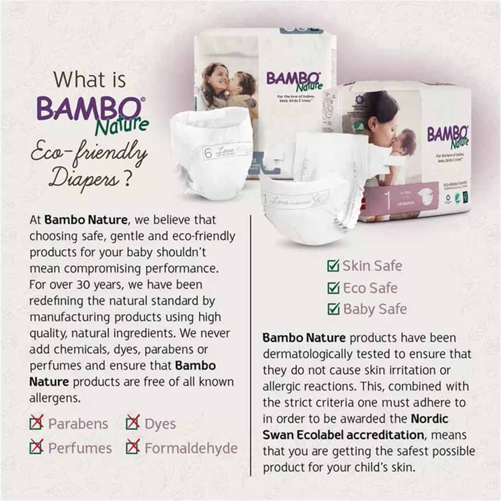 Bambo Nature Dream Size 5, 12-18kg Eco-Friendly Baby Diapers, Pack of 25's
