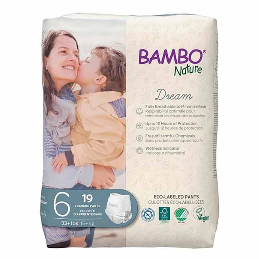 Bambo Nature Dream Size 6, 15+kg Eco-Friendly Training Pants, Pack of 19's
