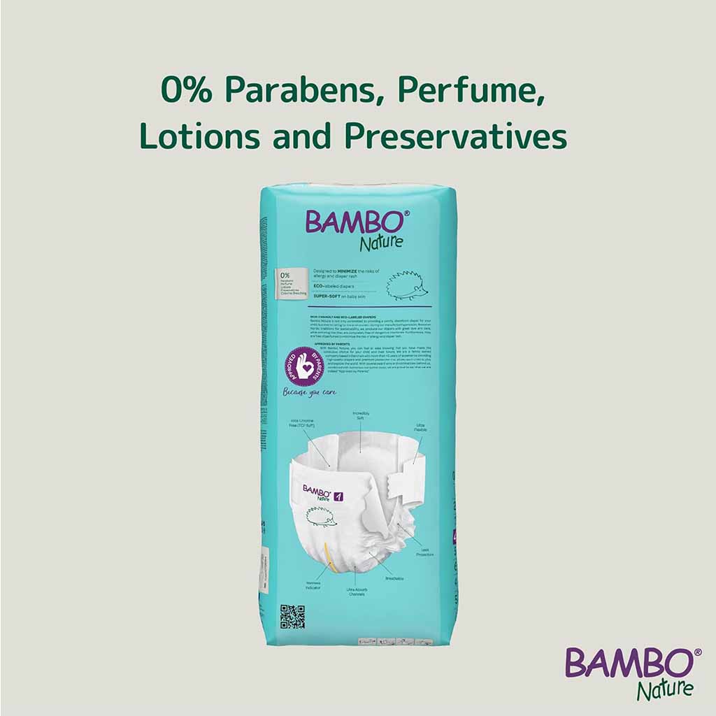 Bambo Nature Size 4, 7-14Kg Eco-Friendly Baby Diapers, Pack of 48's