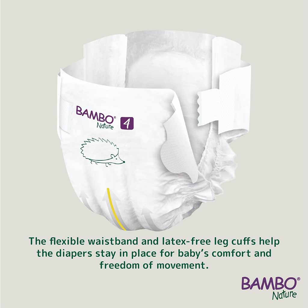 Bambo Nature Size 4, 7-14Kg Eco-Friendly Baby Diapers, Pack of 48's