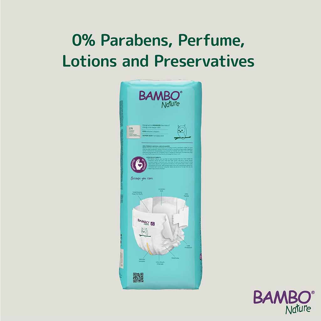 Bambo Nature Size 6, 16+Kg Eco-Friendly Baby Diapers, Pack of 40's