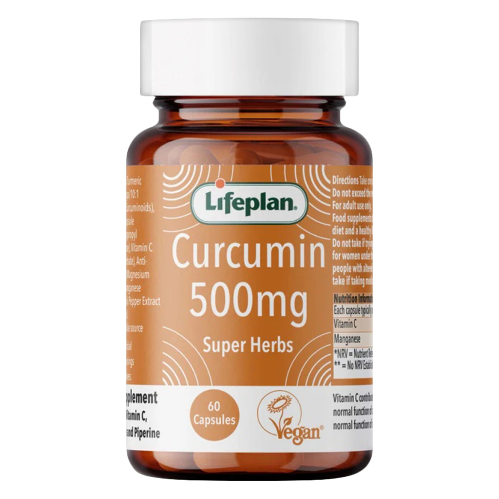 Lifeplan Curcumin 500mg Super Herbs Capsules, Pack of 60’s