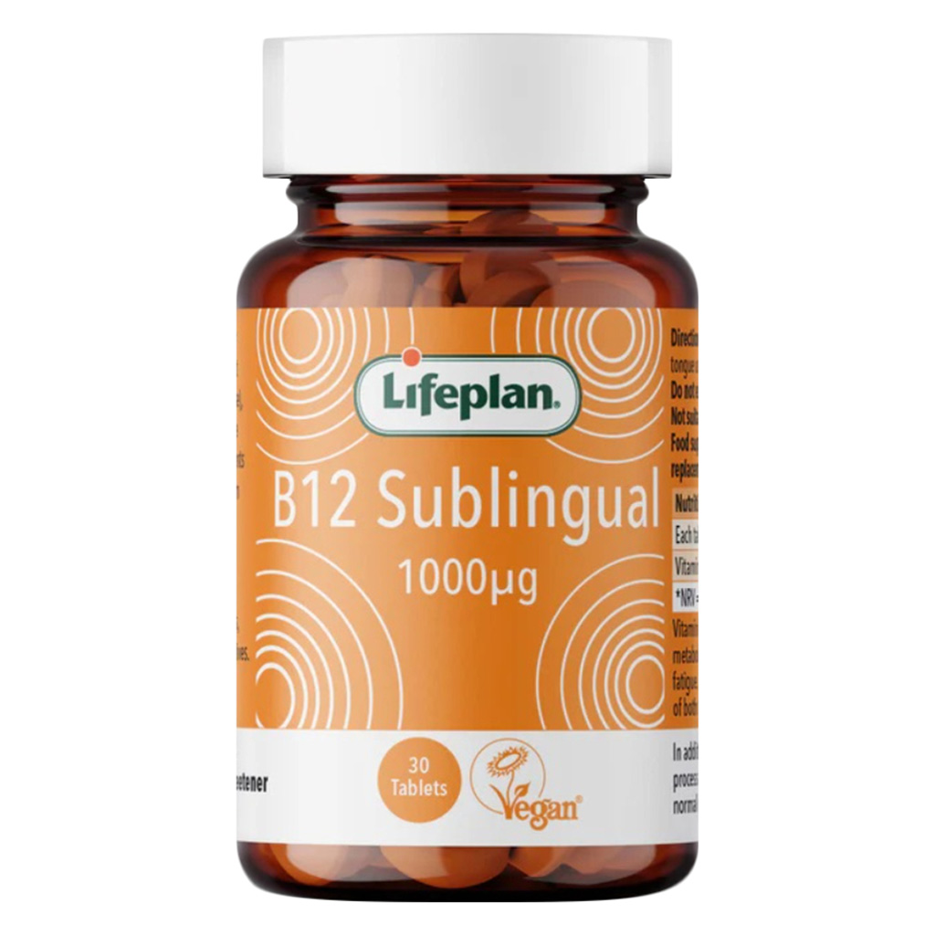Lifeplan B12 Sublingual 1000mcg Tablets, Pack of 30’s