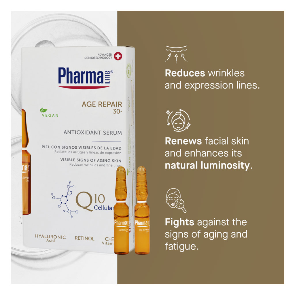 Pharmaline Age Repair With Q10 Cellular+ Antioxidant Serum 2ml, Pack of 10’s