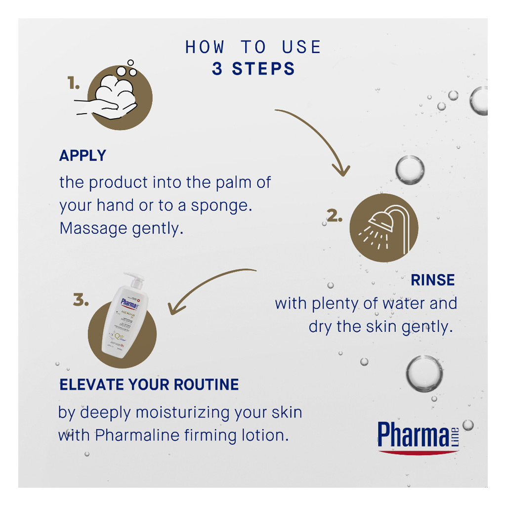 Pharmaline Age Repair With Q10 Cellular+ Dermatologic Shower Gel 500ml