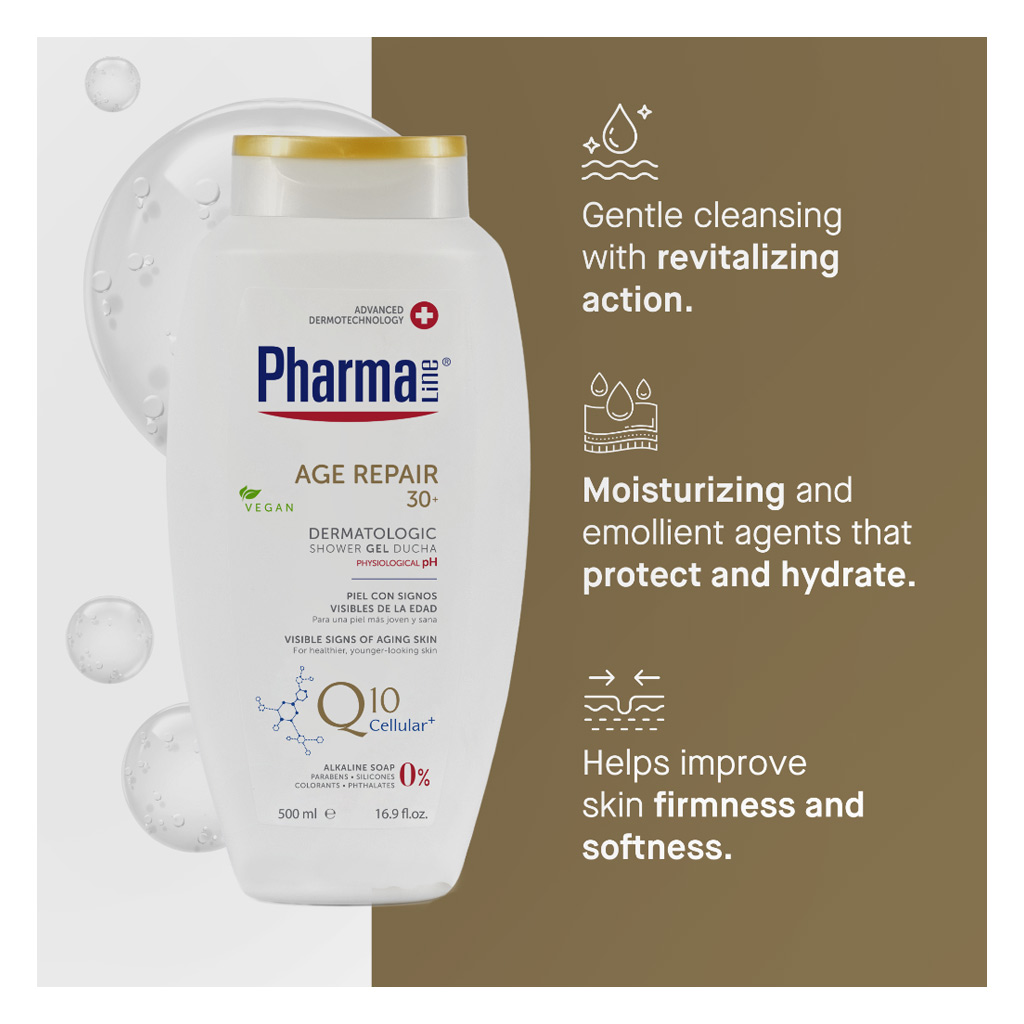 Pharmaline Age Repair With Q10 Cellular+ Dermatologic Shower Gel 500ml