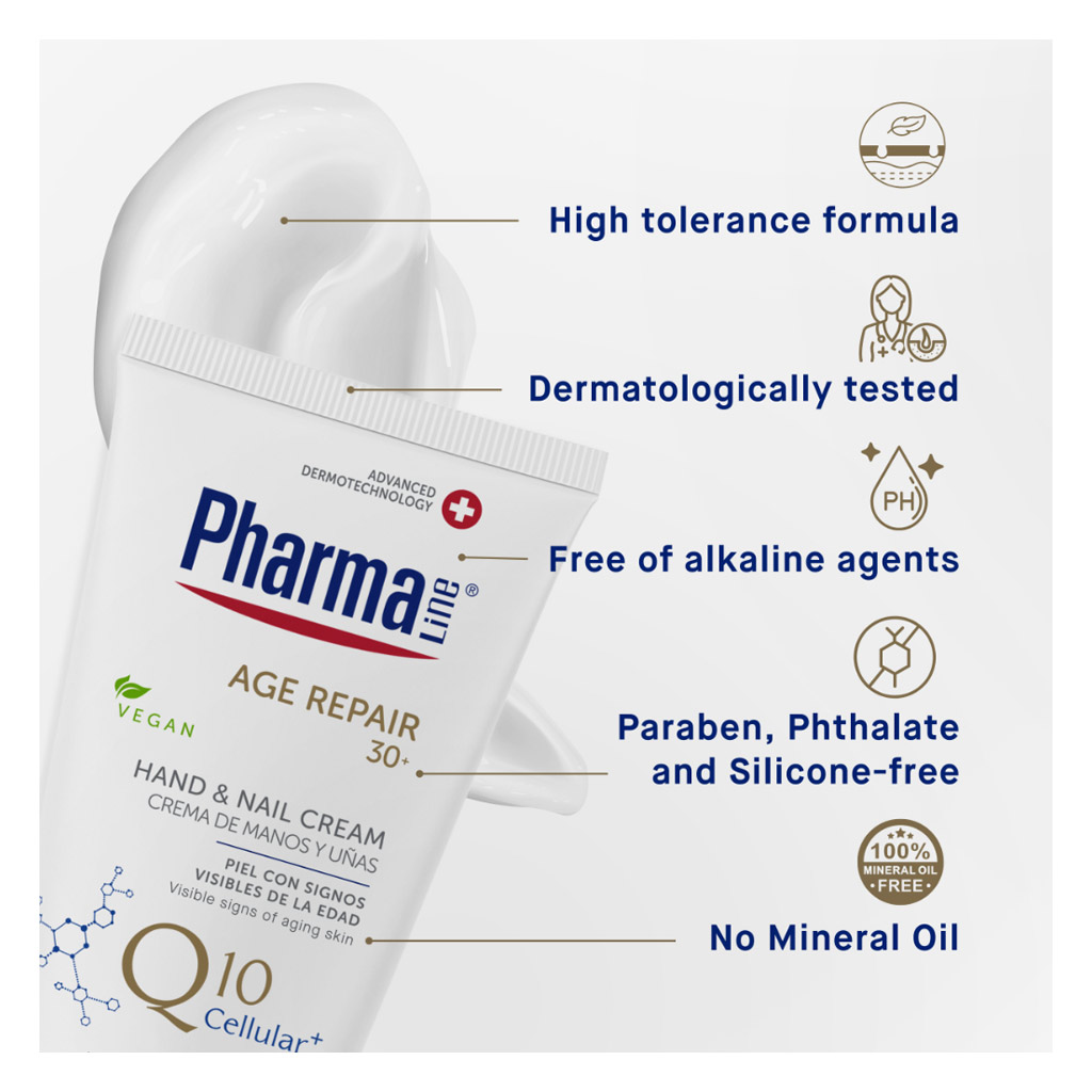 Pharmaline Age Repair 30+ With Q10 Cellular+ Hand & Nail Cream 75ml