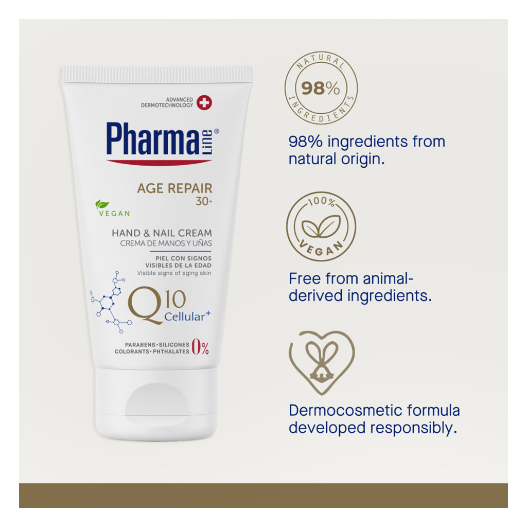 Pharmaline Age Repair 30+ With Q10 Cellular+ Hand & Nail Cream 75ml
