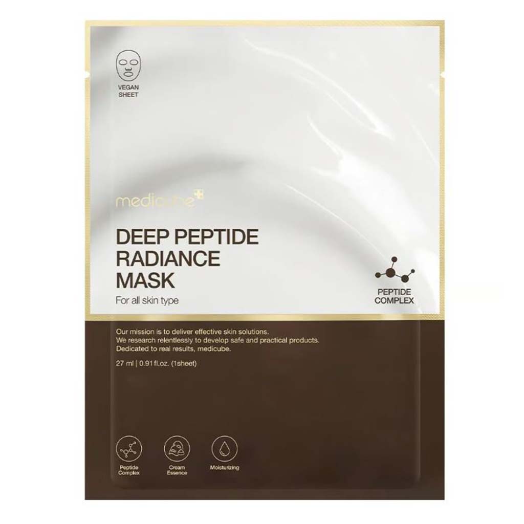Medicube Deep Peptide Radiance Facial Sheet Mask 27ml, Pack of 4’s