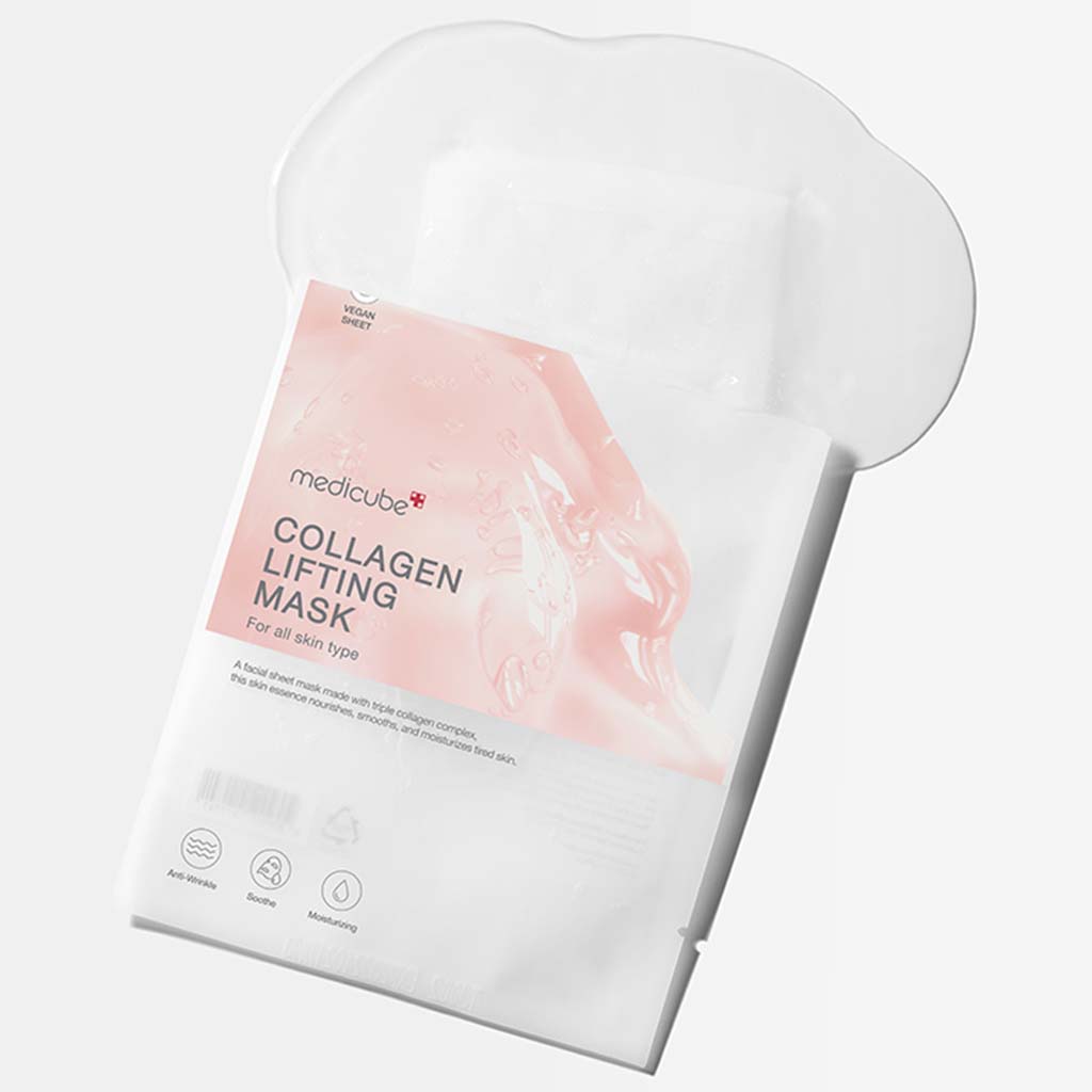 Medicube Collagen Lifting Facial Sheet Mask For All Skin Types 27g, Pack of 4’s