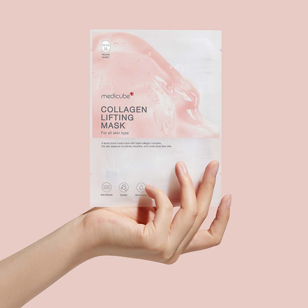 Medicube Collagen Lifting Facial Sheet Mask For All Skin Types 27g, Pack of 4’s