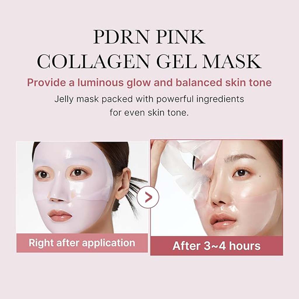 Medicube PDRN Pink Collagen Gel Face Sheet Mask 28g, Pack of 4’s