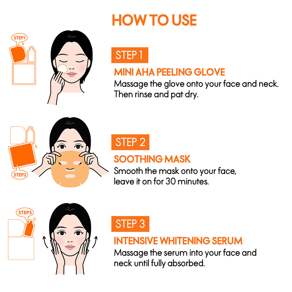 Elle Radiance Kit Peeling & Whitening Face Sheet Mask 21ml, Pack of 4’s